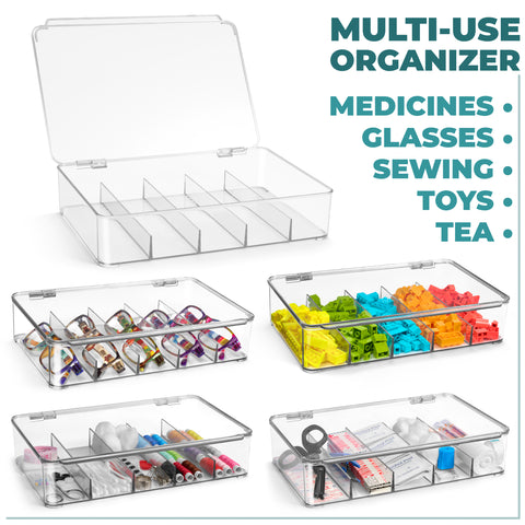 Cable Organizer Storage Boxes with Lid
