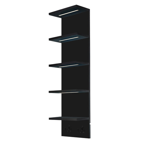 5 Tier Vertical Wall Shelf Unit with LED Lights