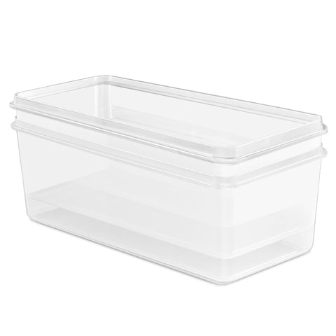 Long Rectangular Airtight Food Storage Containers with Lids (3 Pack)