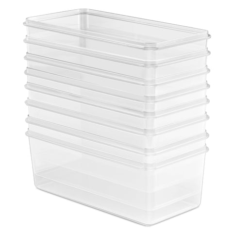 Long Rectangular Airtight Food Storage Containers (8 Pack)