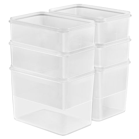 Large Narrow Food Storage Containers (Set of 6)