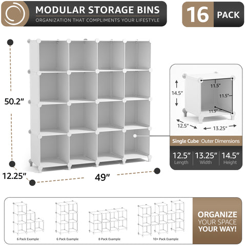 Stackable Cube Storage Organizer