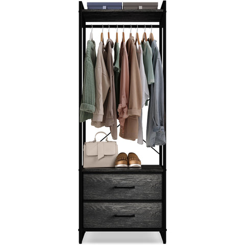Clothing Rack with Drawers - Colors