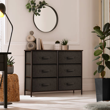 Extra Wide Dresser Organizer with 6 Drawers