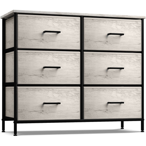 6-Drawer Rustic Wood Dresser