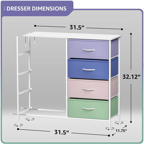 8-Drawer Dresser Stand (Pastel Muli-colors)