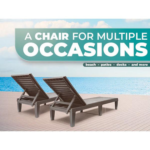 Adjustable Folding Outdoor Chaise Lounge Chair