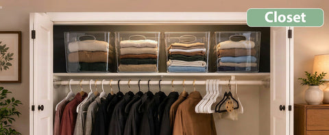 Clear Storage Bins Large