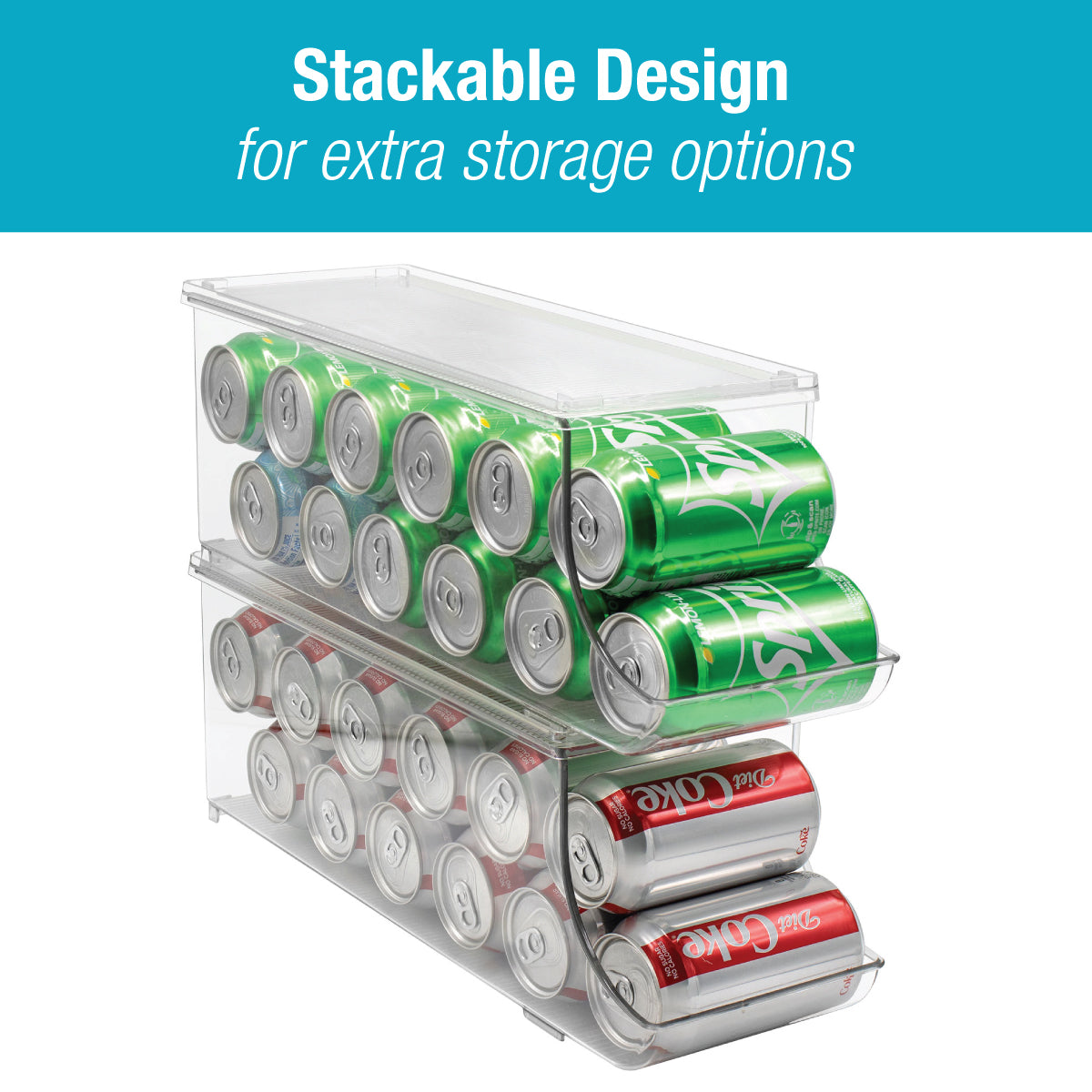 2 Pack -SUFAUY Stackable Beverage Soda Can Dispenser Organizer