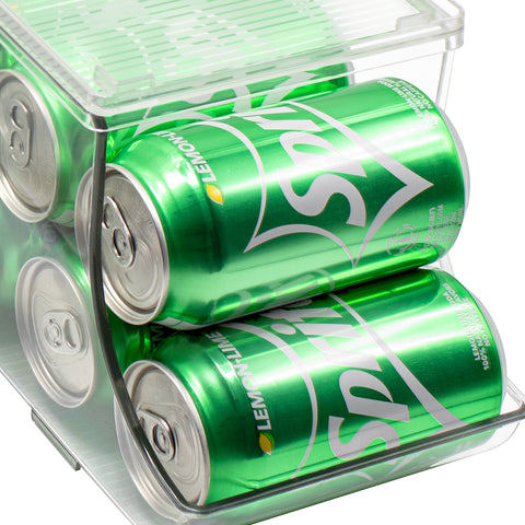 Sorbus Soda Can Organizer for Fridge-12 Can Drink Dispenser (2 Pack)