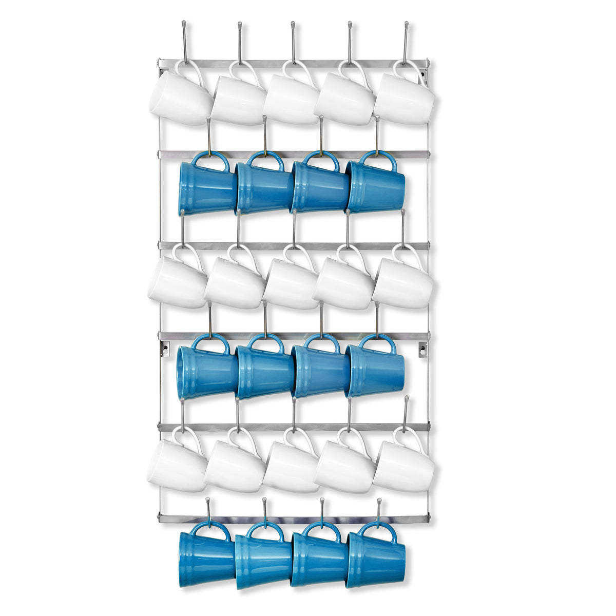 Wall-Mounted Coffee Mug Holder (27 Hooks)
