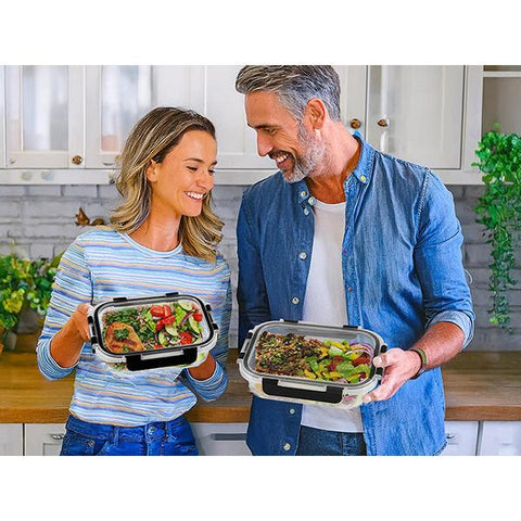 Rectangular Glass Meal Prep Containers Airtight (Set of 8)