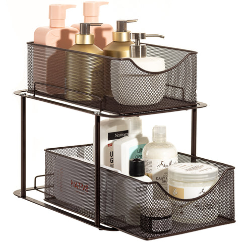 Mesh Sliding Drawers Baskets (2 Tier)