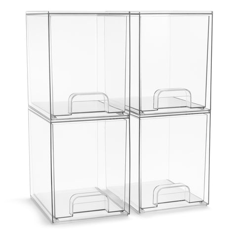 Acrylic Organizer Storage Drawers (4 Tall Drawer)