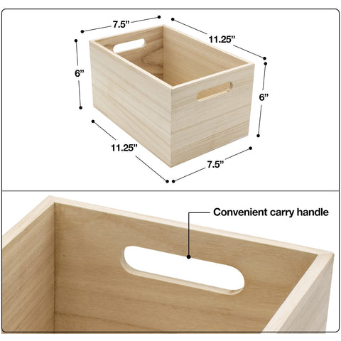 Wooden Box Organizers (2-Pack, Large)