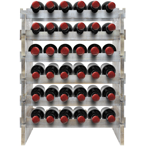 Stackable Rustic Wine Rack (6-Tiers)