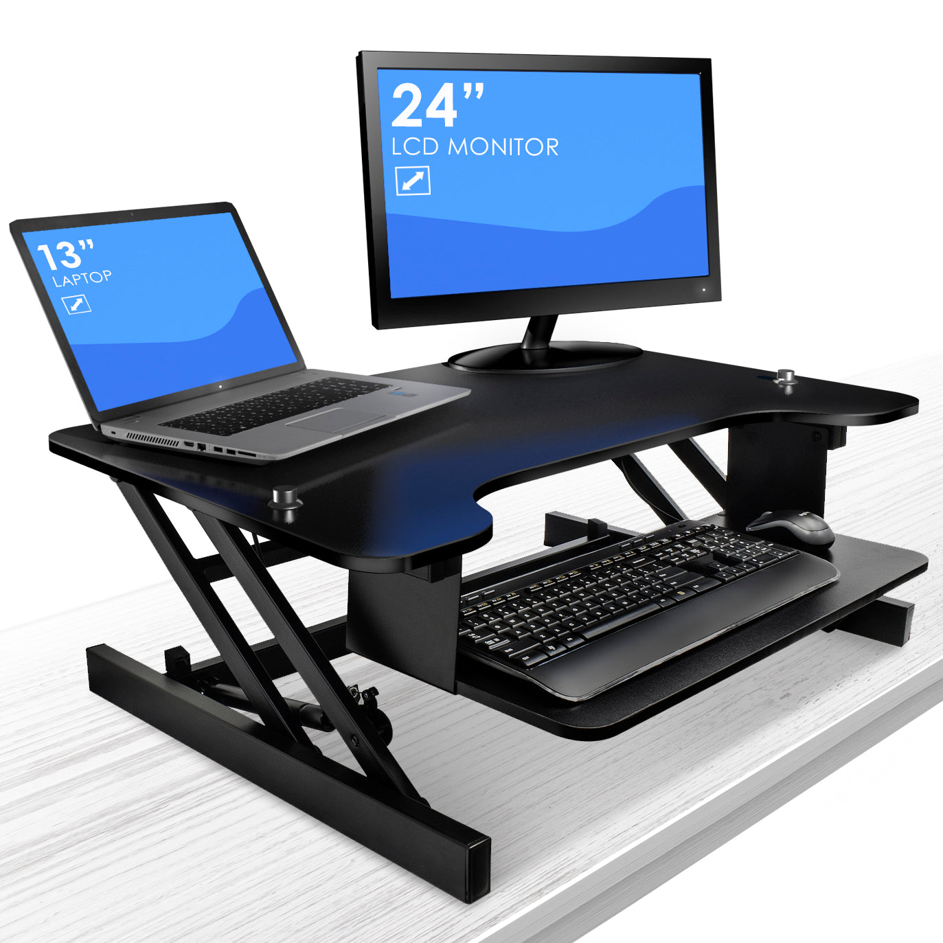 Sit-To-Stand Monitor Riser Desk – Sorbus Home