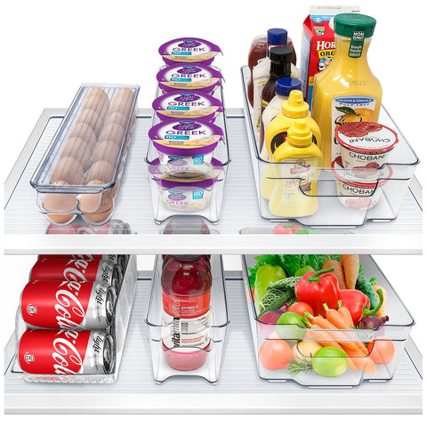 Refrigerator and Freezer Storage Organizer Bin Set (6 Piece) - Sorbus Home