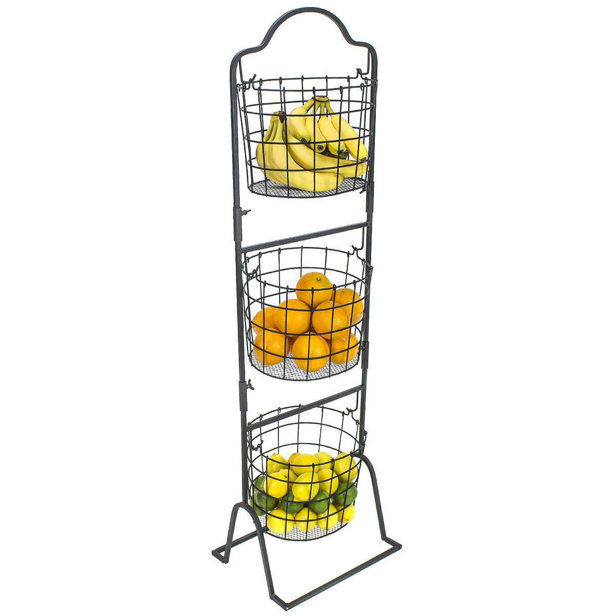 3-Tier Market Basket Stand - Oval Shaped - Sorbus Home