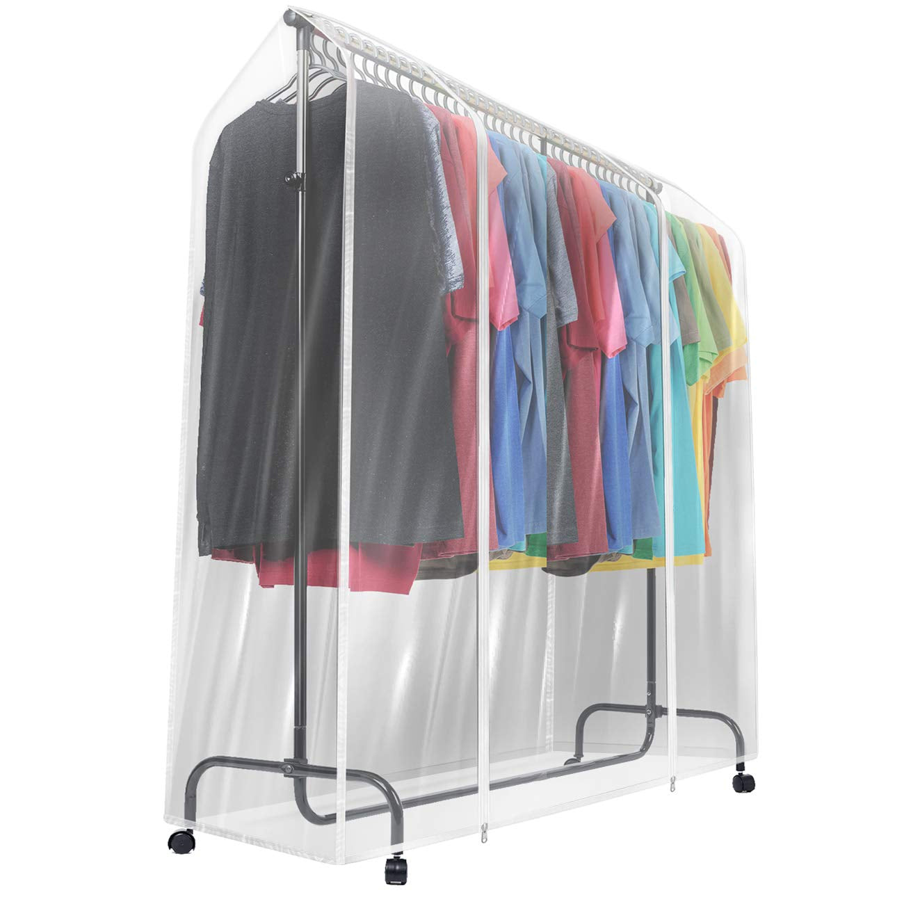 Clear Garment Rack Cover (6 Ft) - Sorbus Home