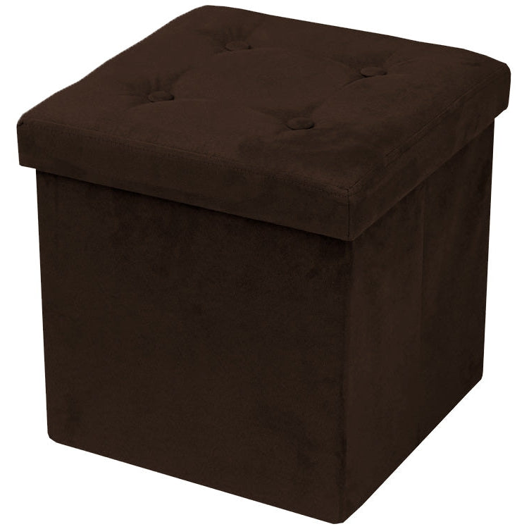 Faux Suede Storage Ottoman Cube - Sorbus Home