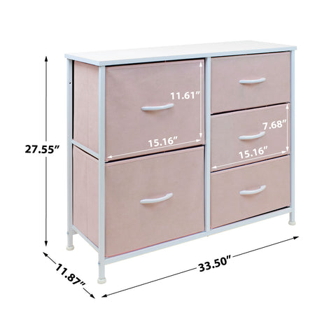 5-Drawer Dresser Chest (Pastel Colors)