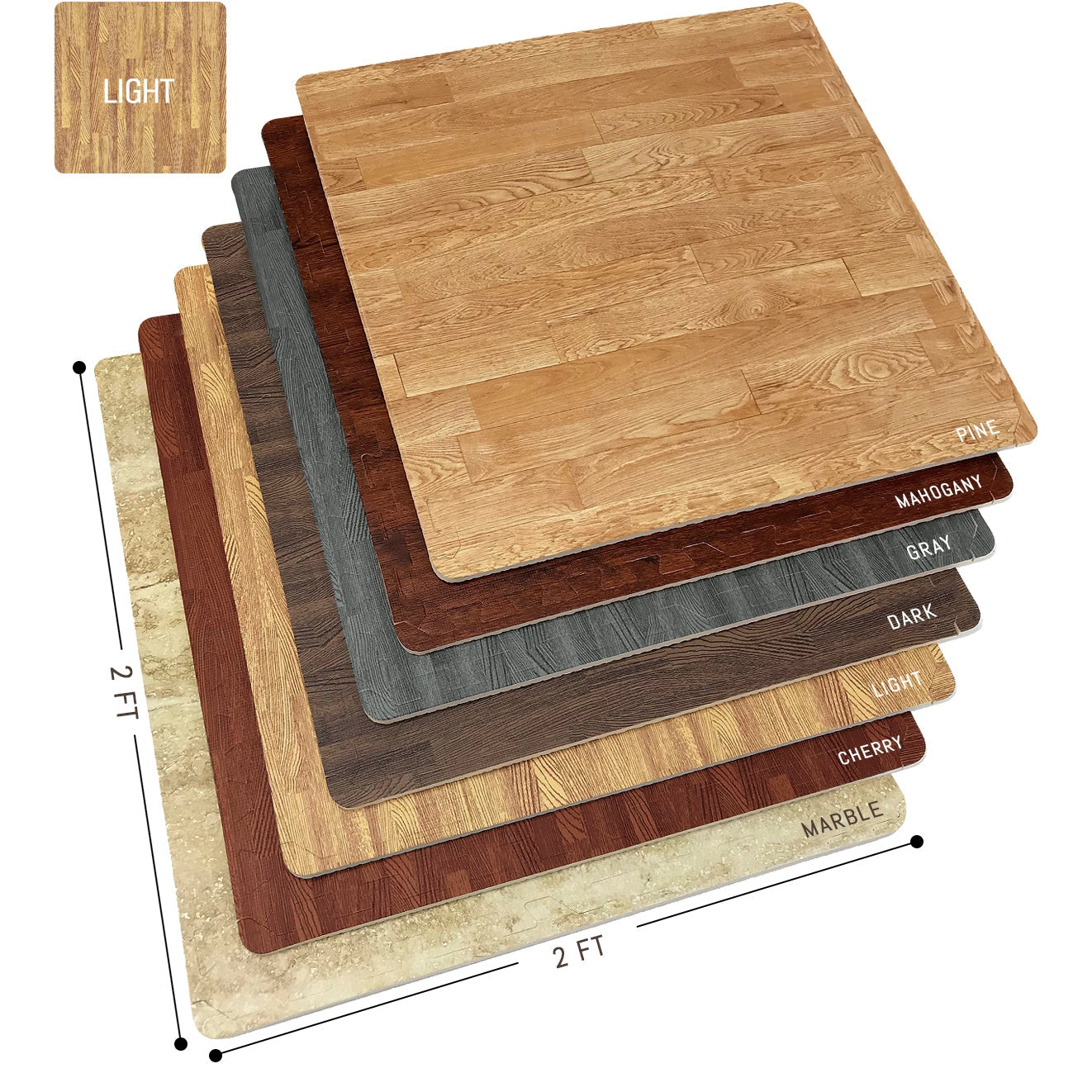 24 in. x 24 in. Gray Foam Mat Interlocking FloorTiles w/ Eva Foam Padd