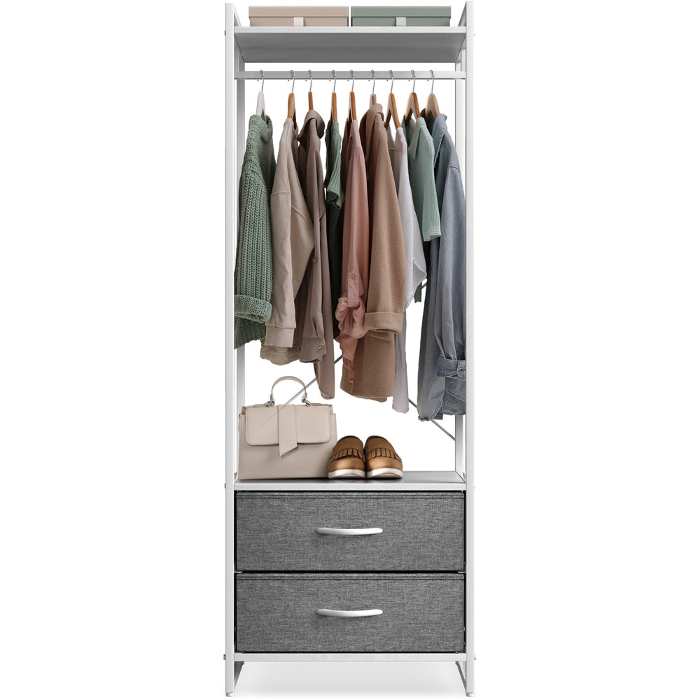 Clothing Rack with Drawers