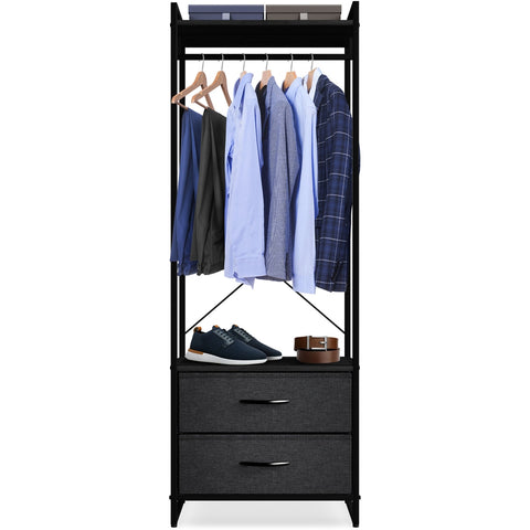 Sorbus Clothing Rack with Drawers