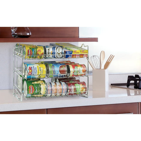 Sorbus 3-Tier Can Organizer Rack: Stackable Tracker for up to 36 Cans -  Ideal for Kitchen, Cupboard, and Pantry Storage 