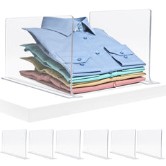 Sorbus Acrylic Shelf Divider With Adhesive Tape for Closet Organization, Clothes, etc