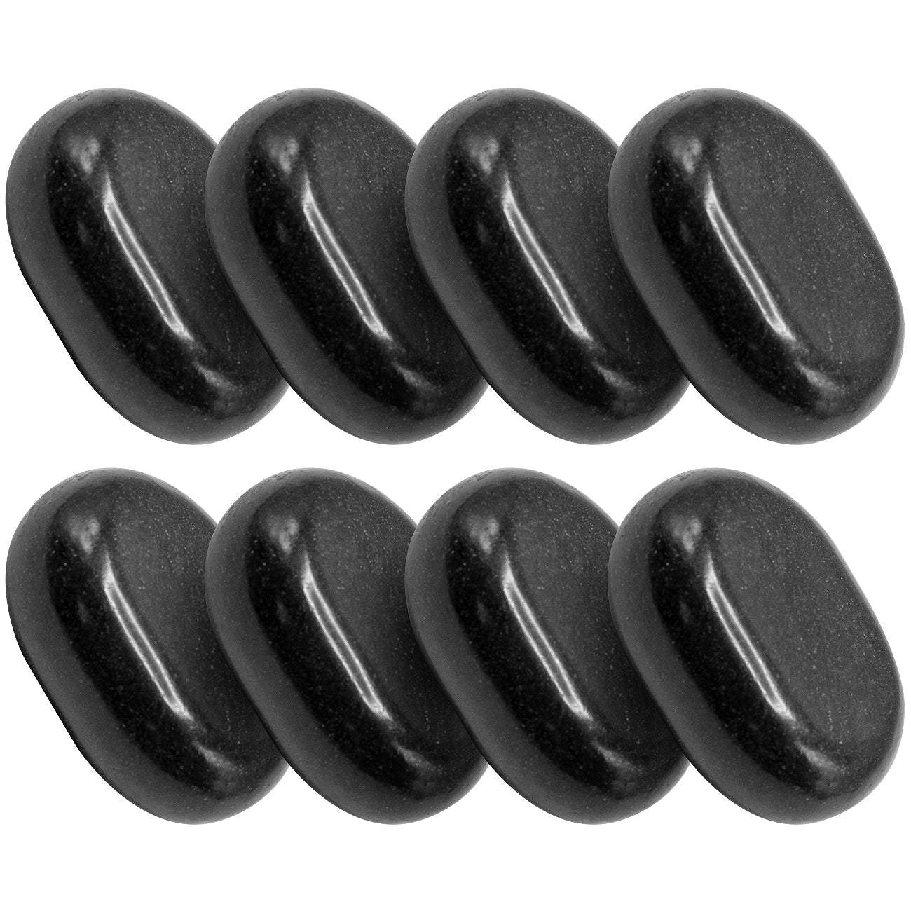 Sivan Health and Fitness Black Basalt Stone Set for Spas, Massage Therapy and more