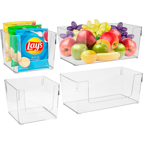 Clear Open Front Container Bins  (Mixed Set)