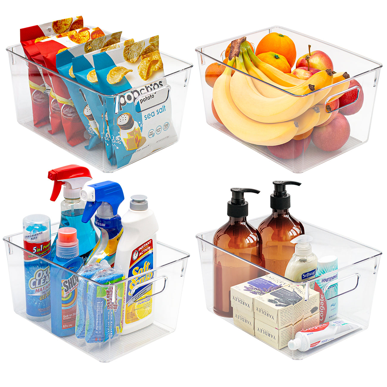 Sorbus Fridge Drawers - Clear Stackable Pull Out Refrigerator Organizer  Bins (2 Pack, Medium)