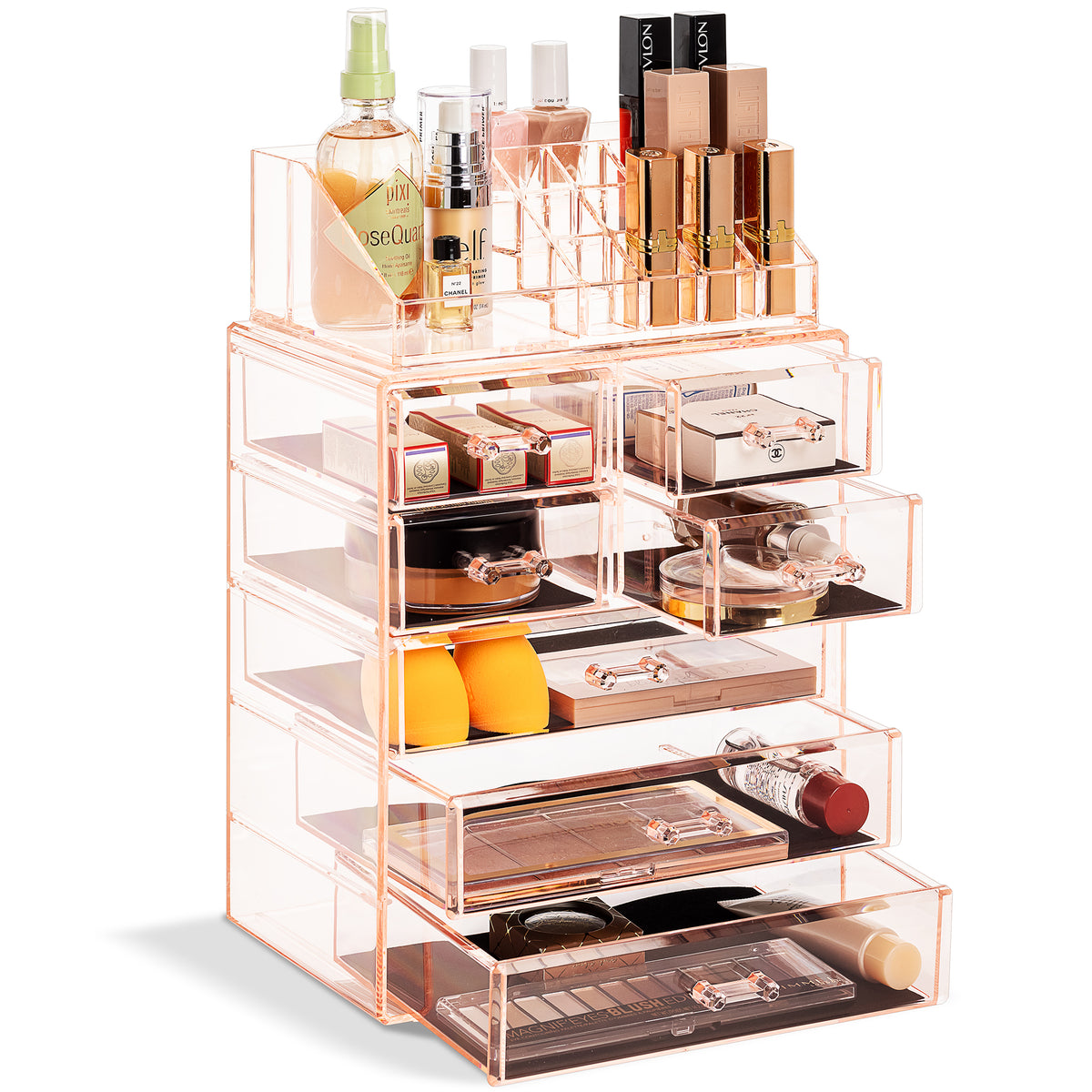 Medium Makeup Organizer Set - (3 large / 4 small drawers/top tray)