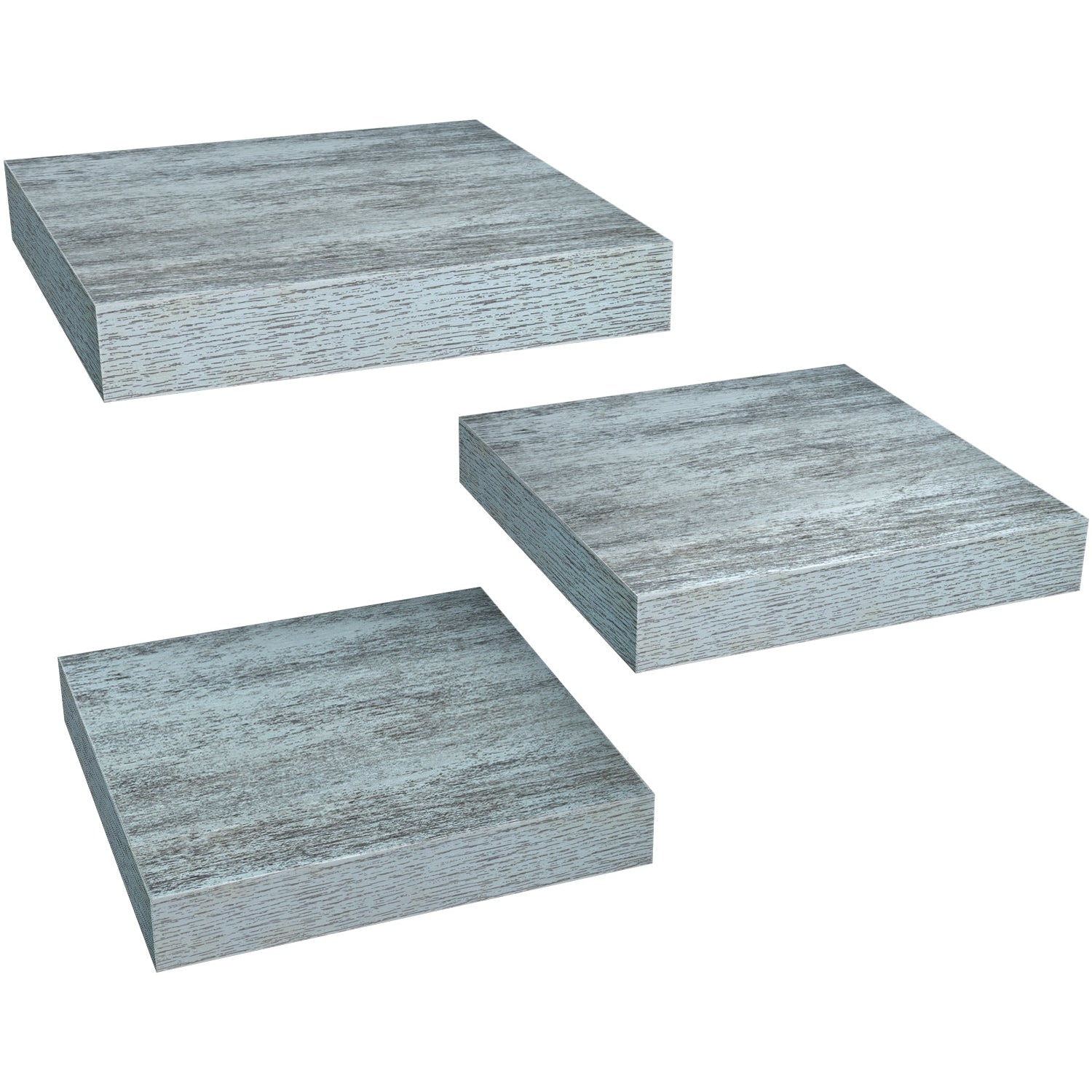 Rustic Floating Square Shelves (3-Pack)