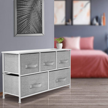 short and wide dresser Sorbus Dresser with 5 Drawers