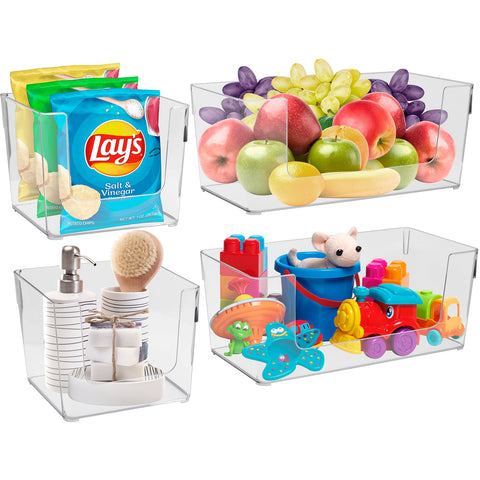 Clear Open Front Container Bins  (Mixed Set)