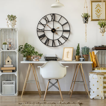 24" Oversized Wall Clock - Sorbus Home