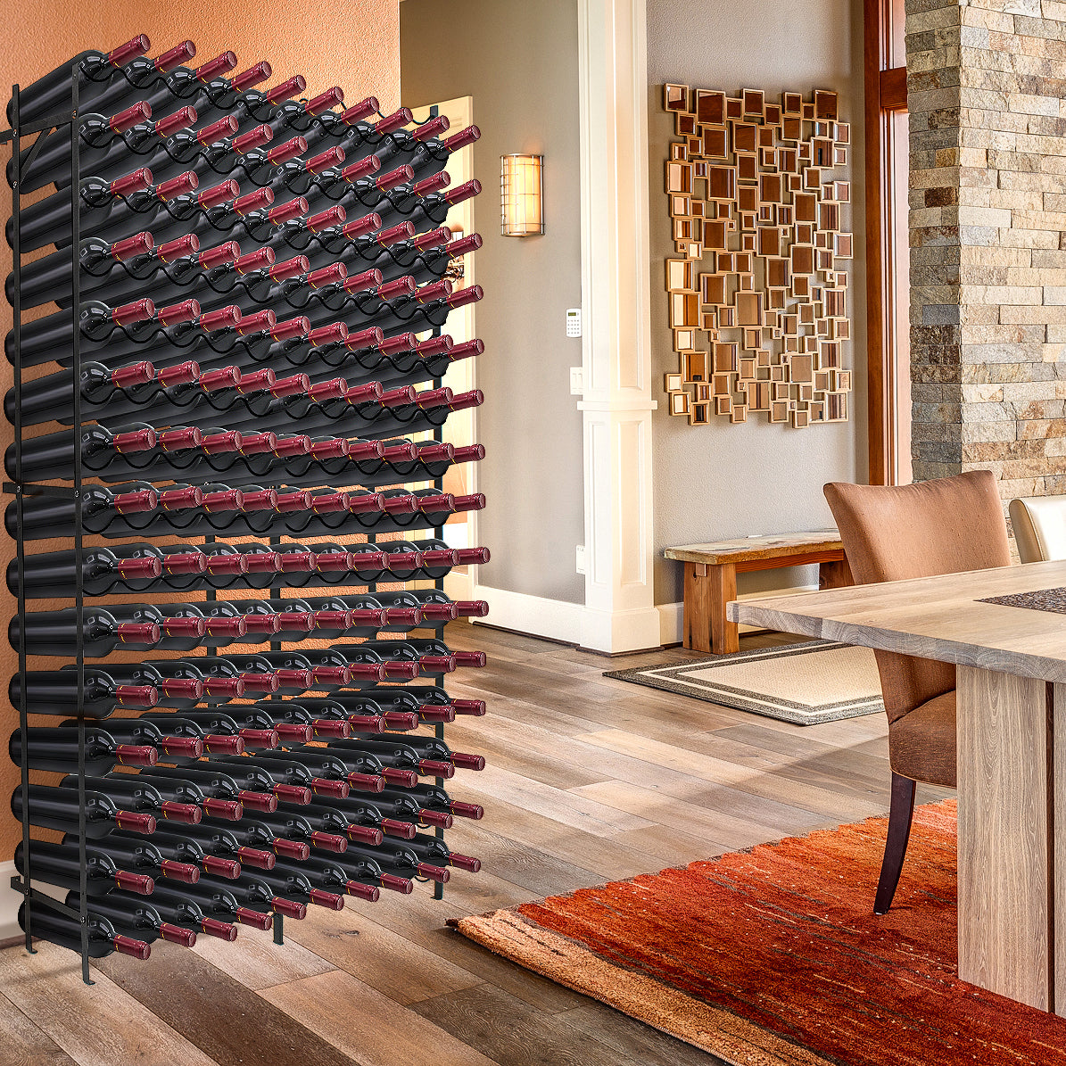 Sorbus® Botellero apilable de 3 niveles, estantes de vino de estilo clásico  para botellas, perfecto para bar, bodega, sótano, gabinete, despensa, etc.