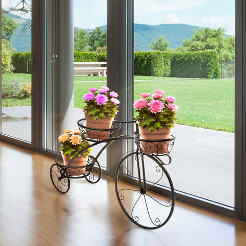 bicycle pot plant holder Tricycle Flower Pot Stand – Sorbus Home