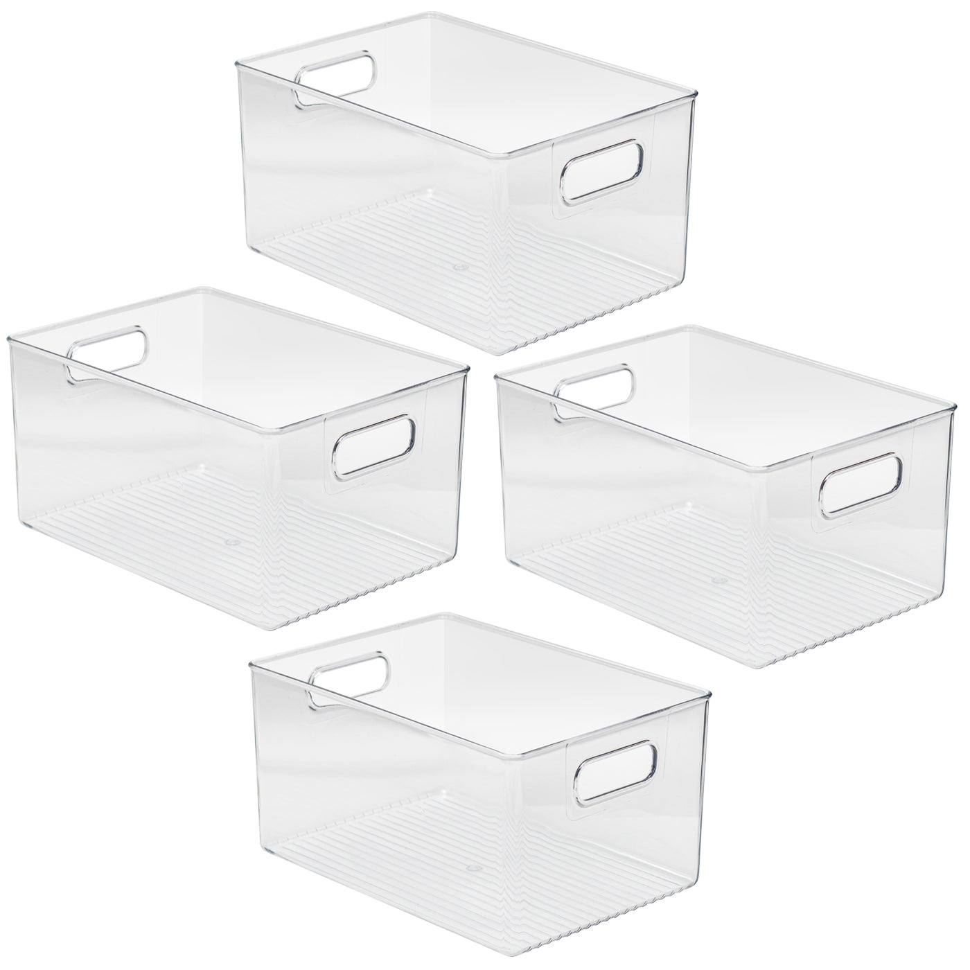 Sorbus Clear Storage Bins With Handles (small, 2-pack) : Target