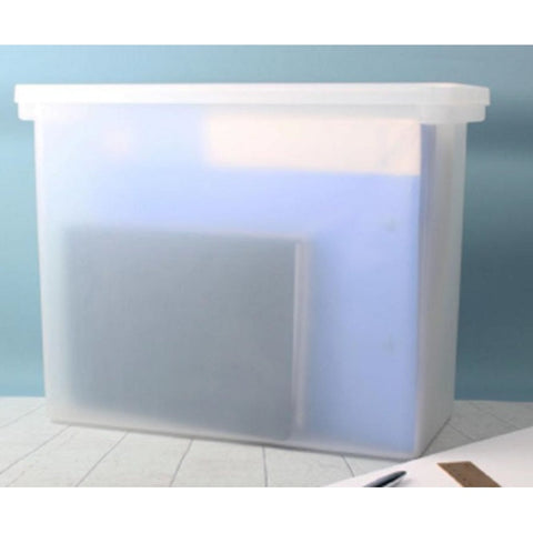 Plastic File Crate with Lid
