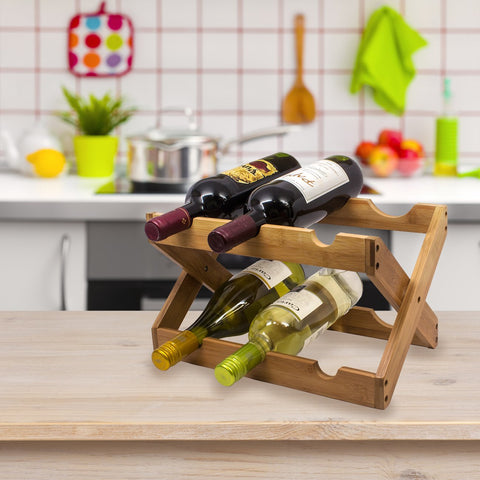 6 Bottle Bamboo Wine Rack