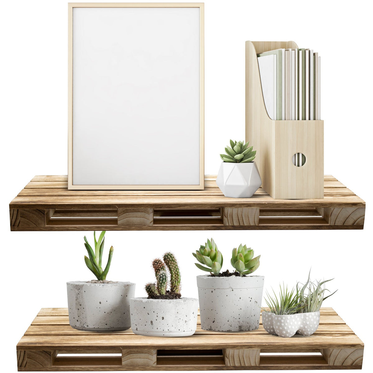 Farmhouse Floating Shelves (Set of 2) - Sorbus Home