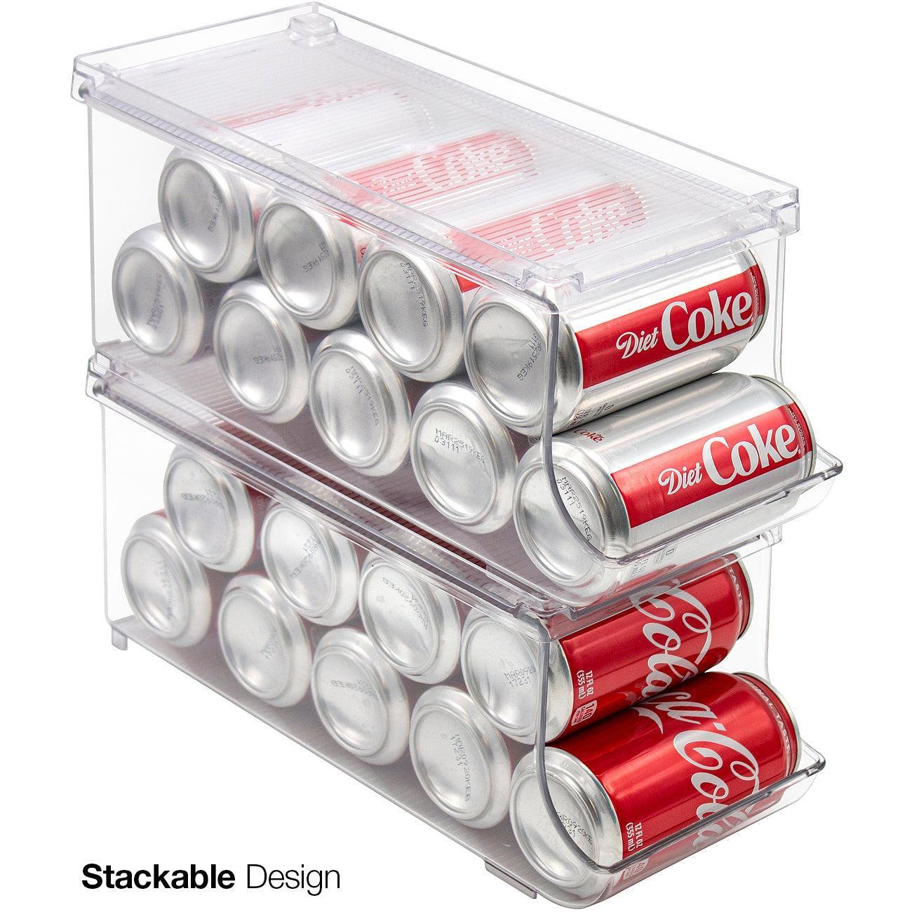 Acrylic Soda Can Holder Storage Organizer Fridge Bin, 1 Pack - Baker's