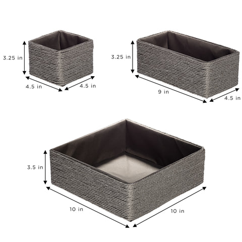 Sorbus Storage Baskets - Woven Paper Rope Material