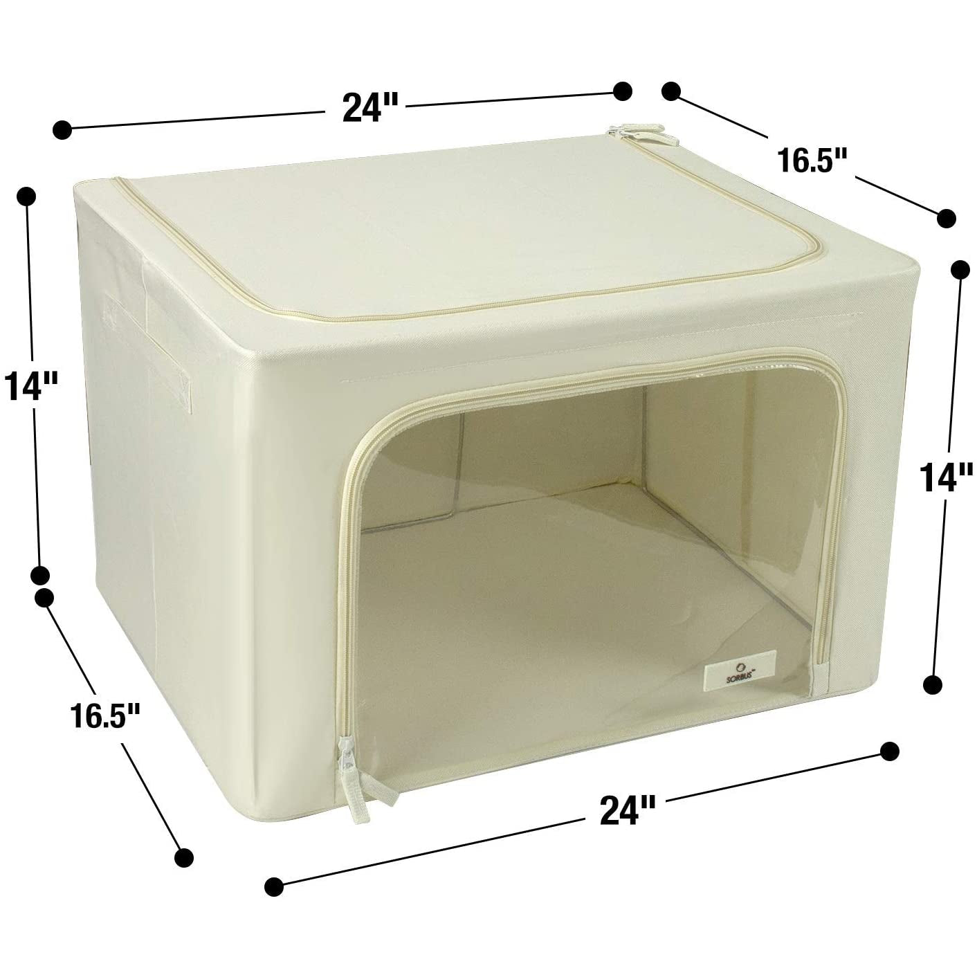 Sorbus Storage Bins with Divided Interior