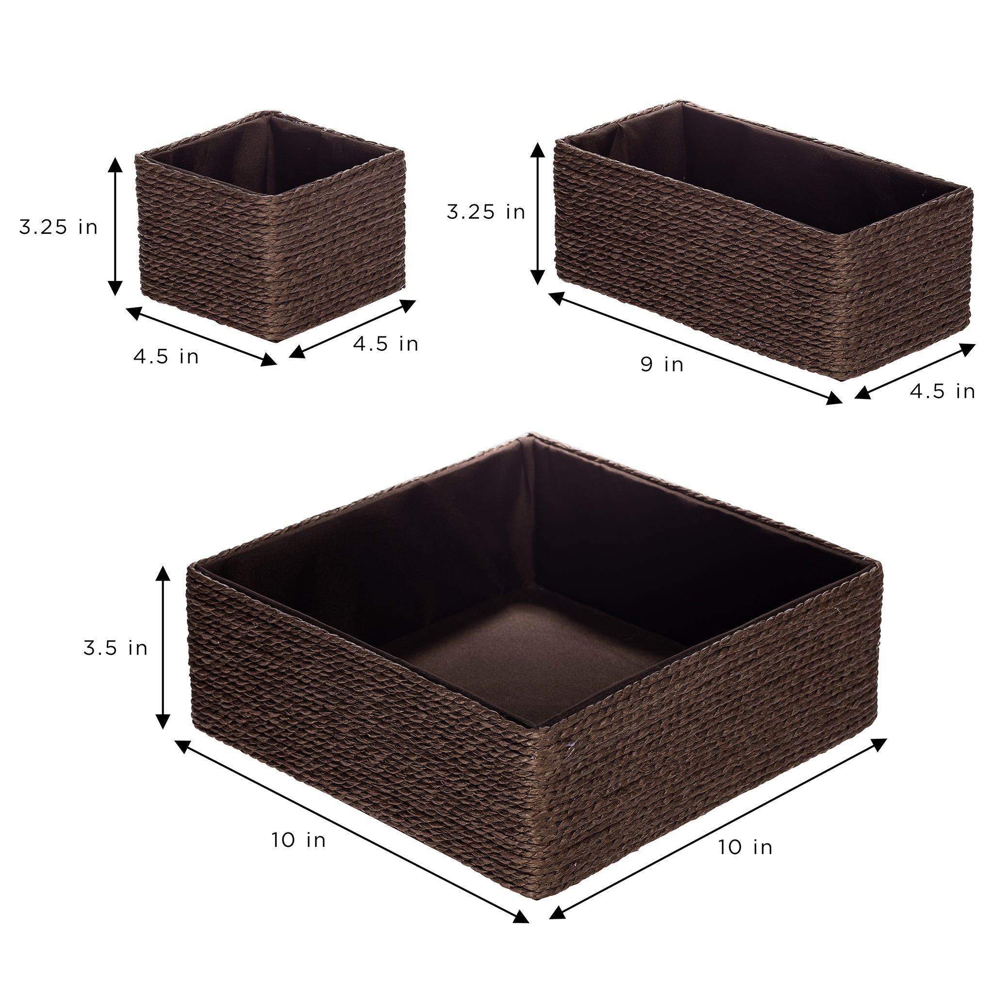 Sorbus Storage Baskets - Woven Paper Rope Material