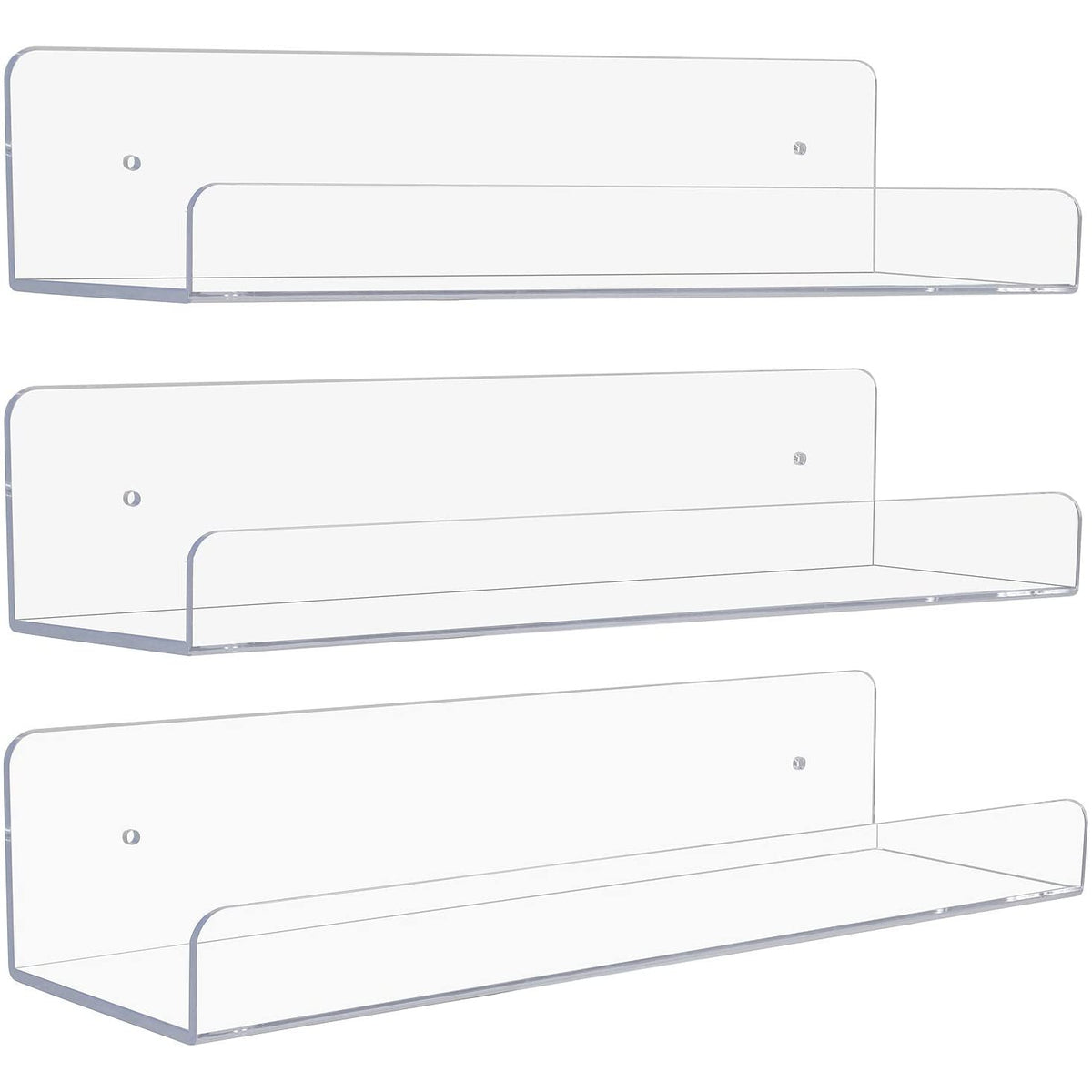 Sorbus Acrylic Wall Floating Shelf Rack Organizer for Home, Bath and More